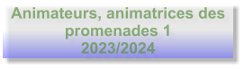 Animateurs, animatrices des promenades 1 2023/2024