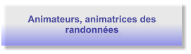 Animateurs, animatrices des randonnées